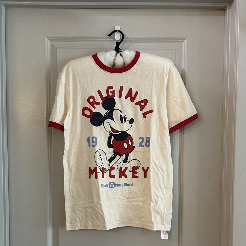 Disney Cream and Red Mickey Mouse Tee